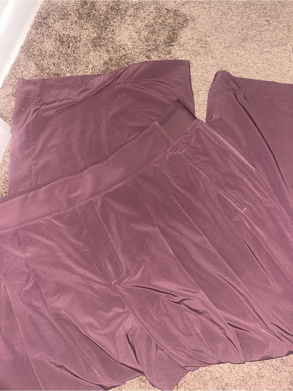 Athleta Wide-Leg Pants in Dusty Mauve